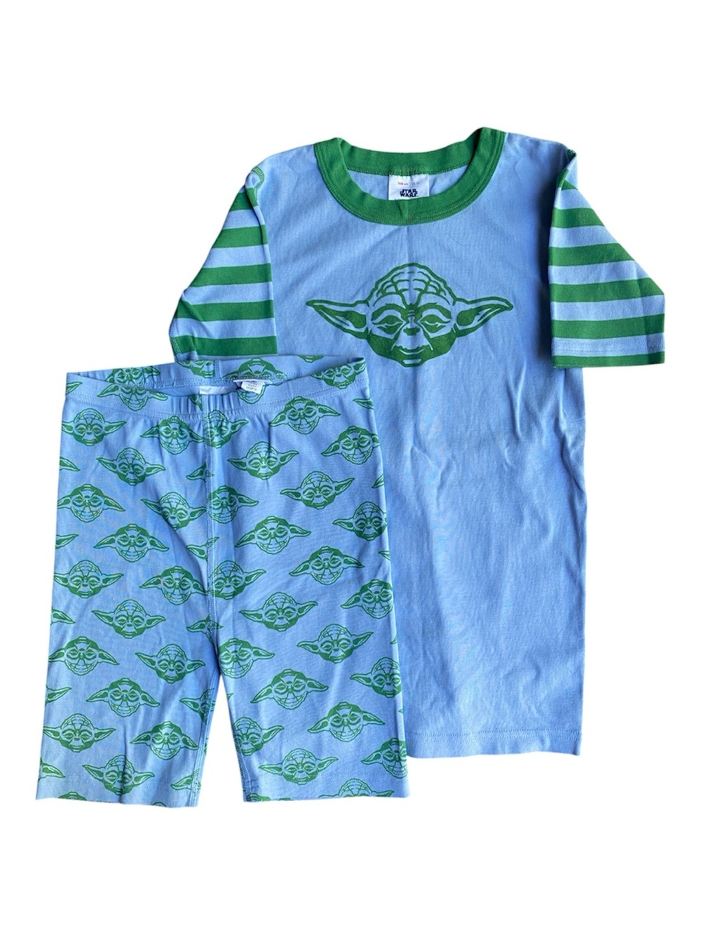 Hanna Andersson Light Star Wars Yoda Short-Sleeve Short Pant PJS Set Cotton